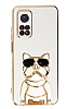 Eiroo Xiaomi Mi 10T Bulldog Standl Beyaz Silikon Klf