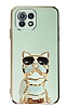 Eiroo Xiaomi Mi 11 Lite 5G Bulldog Standl Yeil Silikon Klf