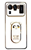 Eiroo Xiaomi Mi 11 Ultra Baby Panda Standl Beyaz Silikon Klf