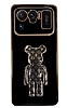 Eiroo Xiaomi Mi 11 Ultra Bearbrick Standl Siyah Silikon Klf