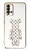 Eiroo Xiaomi Poco M3 Bearbrick Standl Beyaz Silikon Klf