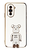 Eiroo Huawei nova 10 Baby Bear Standl Beyaz Silikon Klf