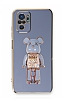 Eiroo Xiaomi Poco M5s Candy Bear Standl Mavi Silikon Klf