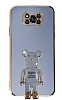 Eiroo Xiaomi Poco X3 Baby Bear Standl Mavi Silikon Klf