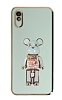 Eiroo Xiaomi Redmi 9A Candy Bear Standl Yeil Silikon Klf