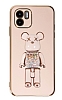 Eiroo Xiaomi Redmi A1 Candy Bear Standl Pembe Silikon Klf