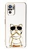 Eiroo Xiaomi Redmi Note 10 Bulldog Standl Beyaz Silikon Klf