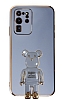 Eiroo Samsung Galaxy S20 Ultra Baby Bear Standl Mavi Silikon Klf
