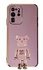 Eiroo Samsung Galaxy S20 Ultra Baby Bear Standl Mor Silikon Klf