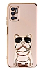 Eiroo Xiaomi Redmi Note 11 SE Bulldog Standl Pembe Silikon Klf