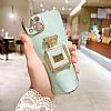 Eiroo vivo Y35 Aynalı Parfüm Standlı Pembe Silikon Kılıf - Resim: 3