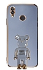 Eiroo Xiaomi Redmi Note 7 Baby Bear Standl Mavi Silikon Klf