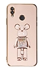 Eiroo Xiaomi Redmi Note 7 Candy Bear Standl Pembe Silikon Klf