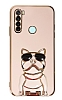 Eiroo Xiaomi Redmi Note 8 Bulldog Standl Pembe Silikon Klf