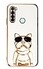 Eiroo Xiaomi Redmi Note 8 Bulldog Standl Beyaz Silikon Klf