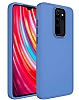 Eiroo Xiaomi Redmi Note 8 Pro Metal ereveli Mavi Rubber Klf