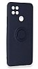 Eiroo Ring Color Oppo A15 / Oppo A15s Yzk Tutuculu Lacivert Silikon Klf - Resim: 2
