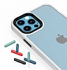 Eiroo Contrast iPhone 12 / 12 Pro 6.1 in Mavi Silikon Klf - Resim: 3