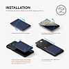 Elago Card Pocket Silikon Lacivert Telefon Kartl - Resim 1