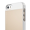 Elago iPhone SE / 5 / 5S S5 OutFit Series Mat Gold Beyaz Rubber Klf - Resim: 4