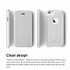 Elago iPhone 6 / 6S Kapakl Beyaz Deri Klf - Resim 2