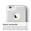 Elago iPhone 6 / 6S Kapakl Beyaz Deri Klf - Resim 1