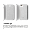Elago iPhone 6 / 6S Kapakl Beyaz Deri Klf - Resim 2