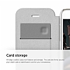 Elago iPhone 6 / 6S Kapakl Beyaz Deri Klf - Resim 4