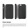 Elago iPhone 6 / 6S Kapakl Siyah Deri Klf - Resim 1