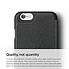 Elago iPhone 6 / 6S Kapakl Siyah Deri Klf - Resim 2