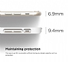 Elago iPhone 6 / 6S OutFit Series Alminyum Mat Beyaz Gold Rubber Klf - Resim 3