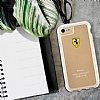 Ferrari iPhone 7 / 8 Ultra Koruma Silikon Kenarl effaf Beyaz Klf - Resim 1