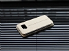 Ferrise Samsung Galaxy S6 edge Pencereli Standl Gold Deri Klf - Resim: 2