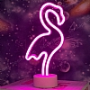 Flamingo Tasarml Neon Masa Lambas - Resim: 1