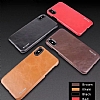 G-Case Boa Series iPhone X / XS Deri Kahverengi Rubber Klf - Resim: 3