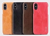 G-Case Boa Series iPhone X / XS Deri Kahverengi Rubber Klf - Resim 2