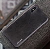 G-Case Boa Series iPhone X / XS Deri Siyah Rubber Klf - Resim: 4