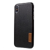 G-Case Dark Series iPhone X / XS Deri Siyah Rubber Klf - Resim: 1