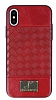 G-Case Gentleman Series iPhone X / XS Deri Krmz Rubber Klf