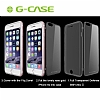 G-Case iPhone 6 / 6S 360 Derece Tam Koruma effaf Siyah Silikon Klf - Resim 2
