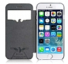 G-Case iPhone 6 / 6S Pencereli nce Yan Kapakl Siyah Deri Klf - Resim: 10