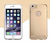 G-Case iPhone 6 Plus / 6S Plus Silikon Kenarl Metal Gold Klf - Resim 8
