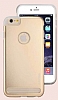 G-Case iPhone 6 Plus / 6S Plus Silikon Kenarl Metal Gold Klf - Resim 7