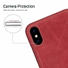 G-Case iPhone X / XS Czdanl Kapakl Krmz Deri Klf - Resim: 2