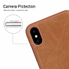 G-Case iPhone X / XS Czdanl Kapakl Kahverengi Deri Klf - Resim 2