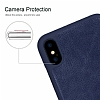 G-Case iPhone X / XS Czdanl Kapakl Lacivert Deri Klf - Resim 2