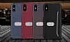 G-Case Jazz Series iPhone X / XS Kartlkl Deri Krmz Rubber Klf - Resim 1