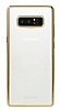 G-Case Plating Samsung Galaxy Note 8 Gold Kenarlı Şeffaf Silikon Kılıf