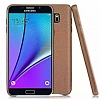 G-Case Samsung Galaxy Note 5 Deri Grnml Kahverengi Rubber Klf - Resim: 4