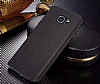 G-Case Samsung Galaxy Note 5 Deri Grnml Siyah Rubber Klf - Resim 3